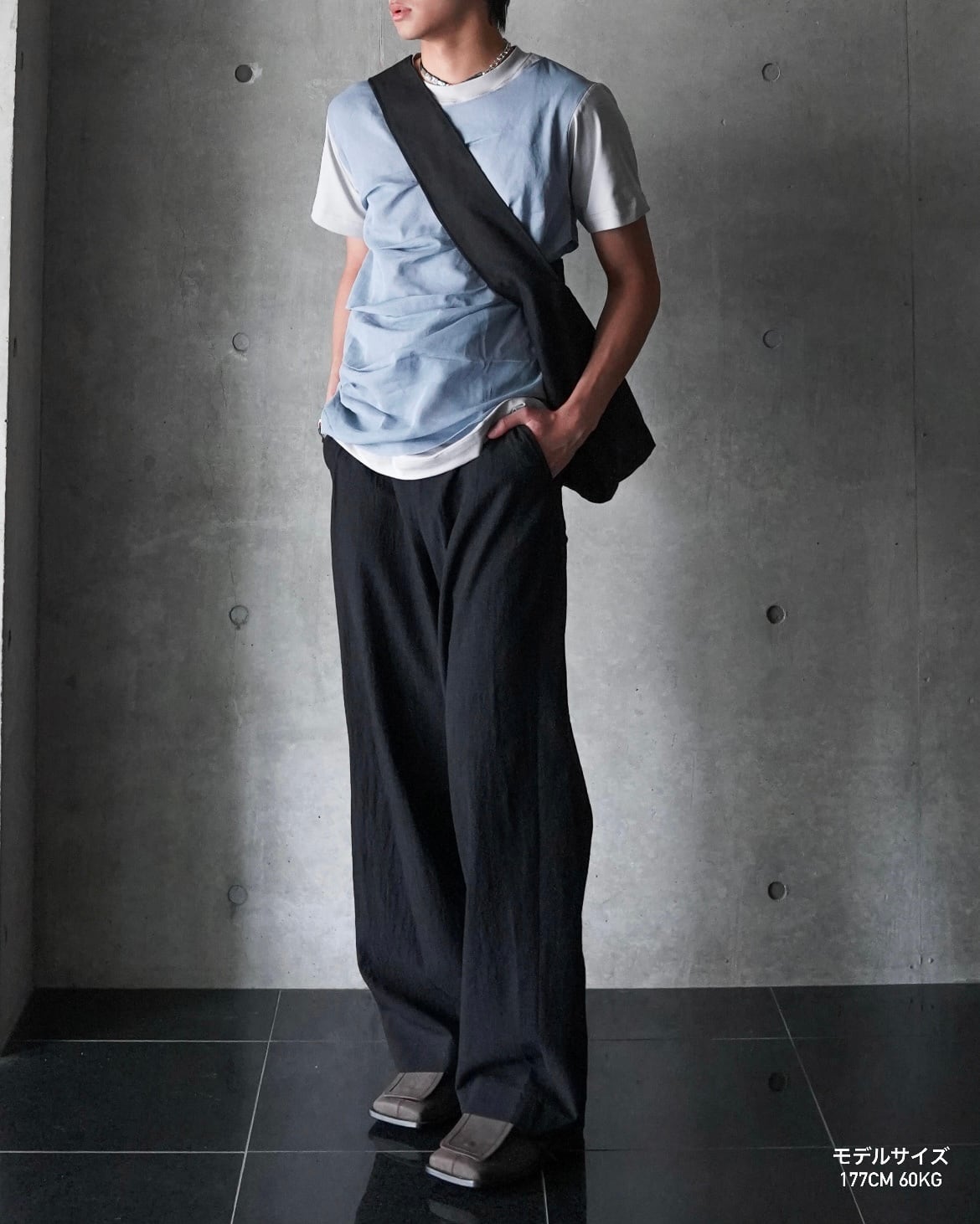 SHOOP SS26 LAYERED DRAPE T-SHIRT | hypeofficial