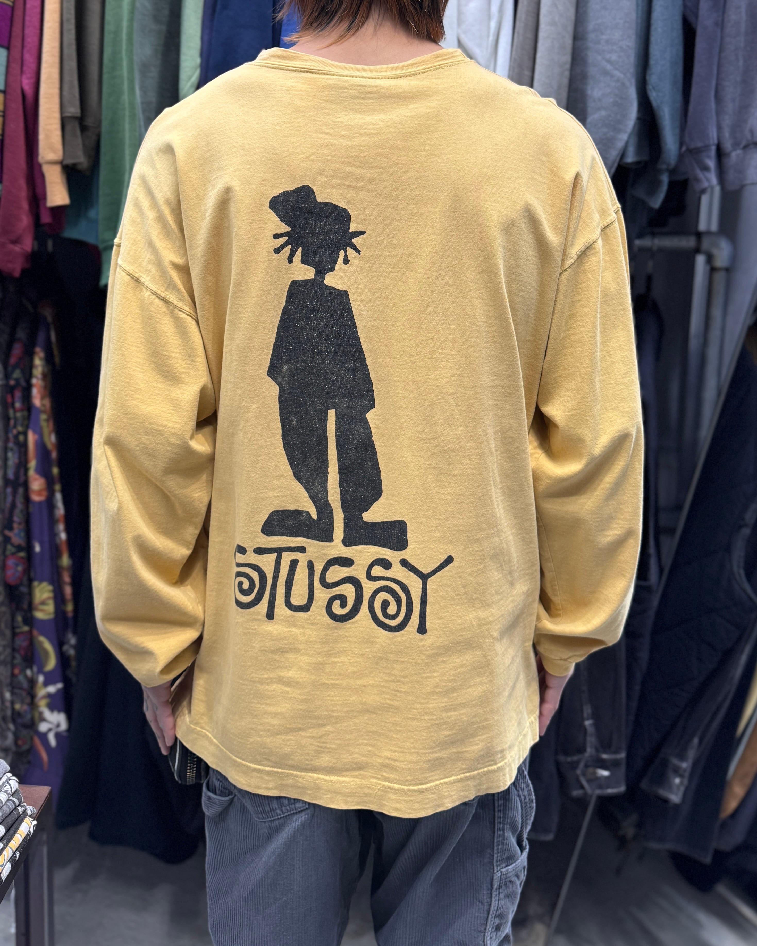 Old Stussy ブラック シャドーマン　ロンT 80's 黒タグ STUSSY ''シャドーマン'' ロングスリーブTシャツ パープル