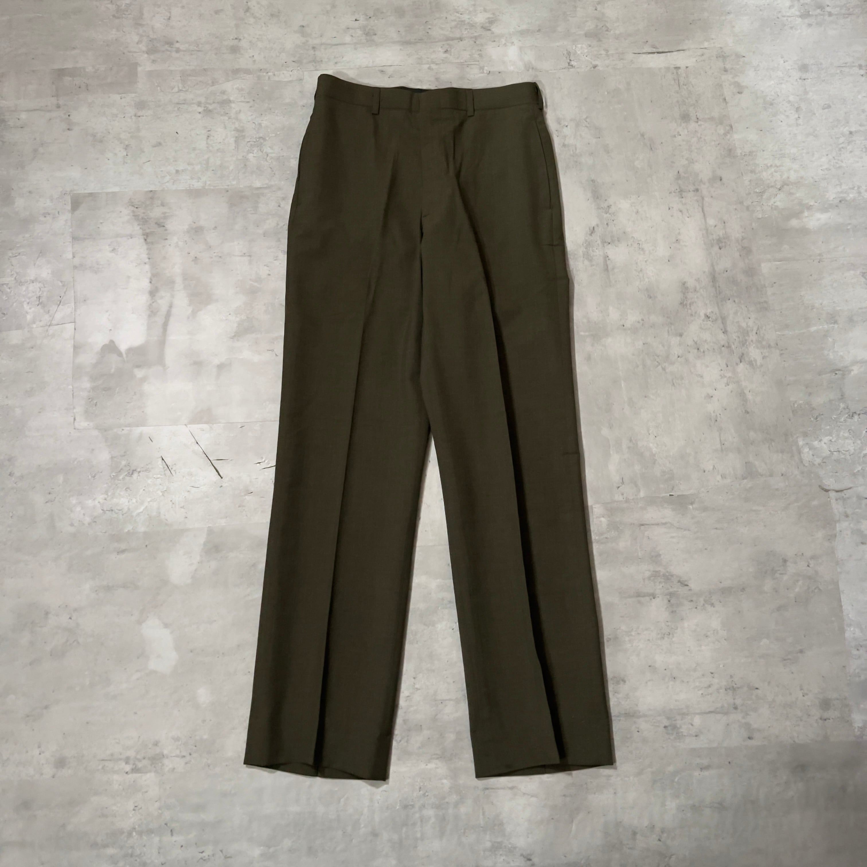 80s “US ARMY” USMC GREEN SHADE SERVICE wool trousers pantsドレス