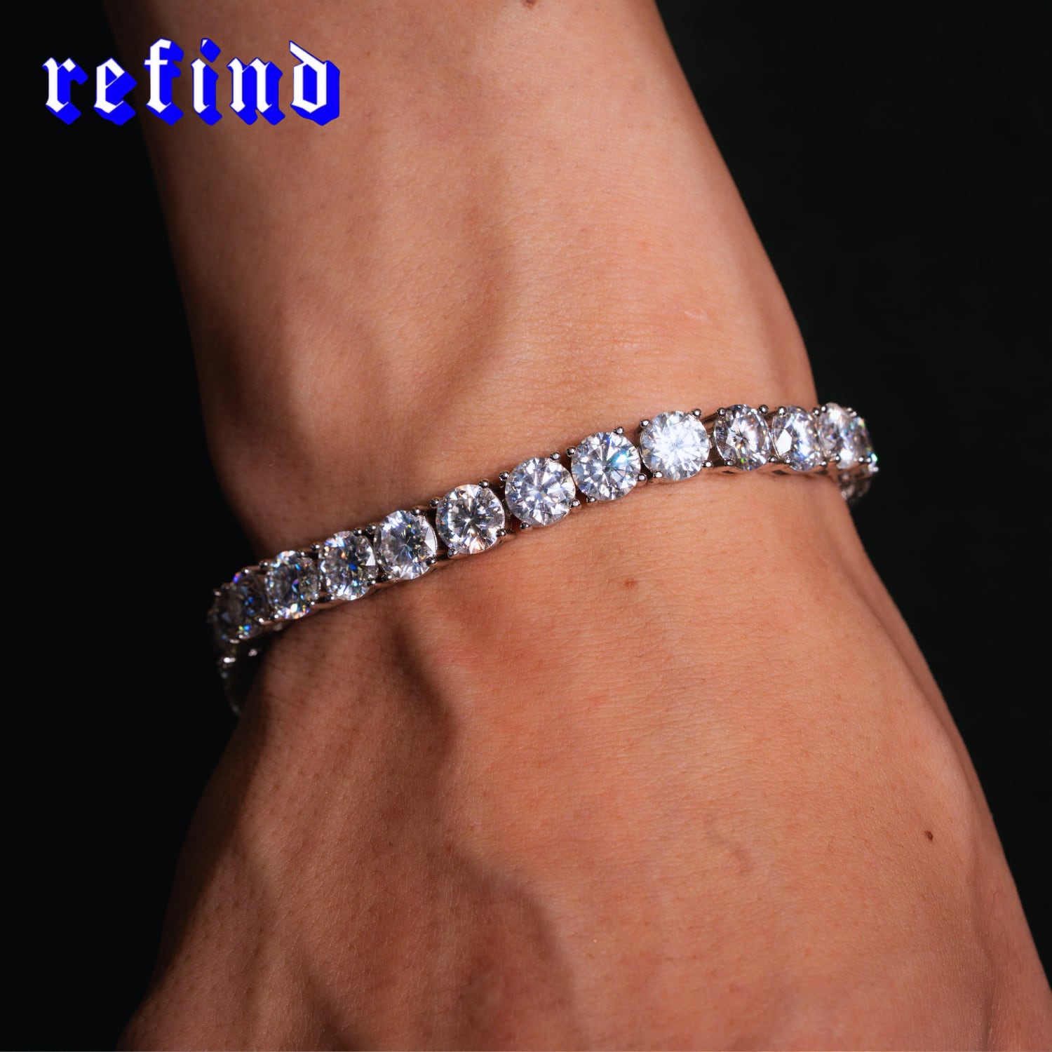 6.5mm】Tennis Chain Bracelet【Silver/Gold/Rose Gold】 | refind