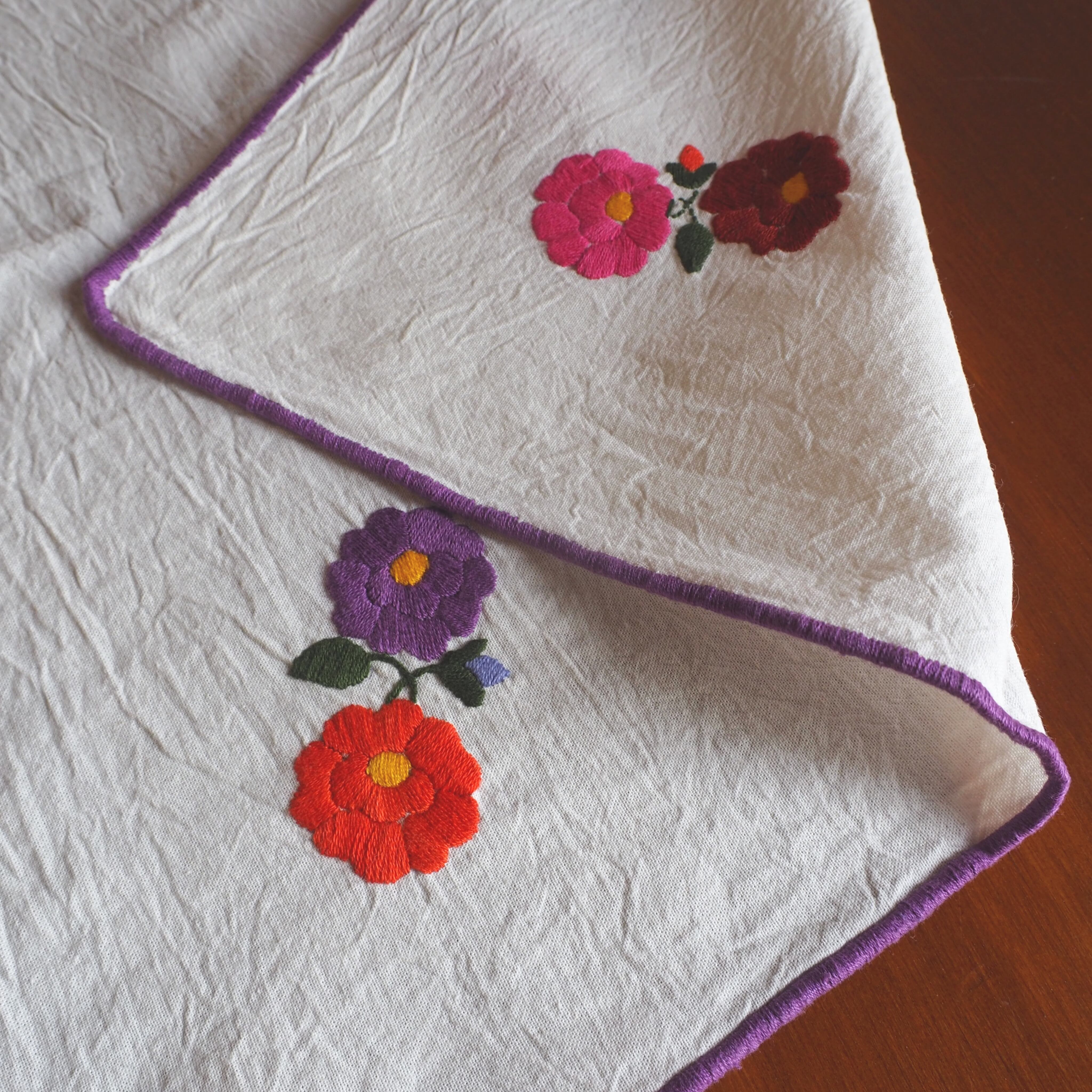 メキシコ 刺繍 タオル-