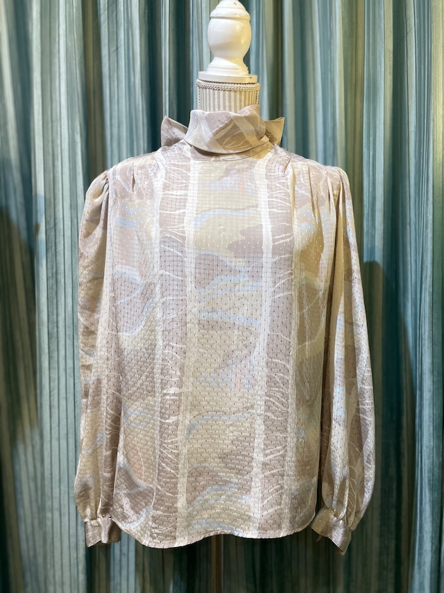 80's ribbon tie Blouse