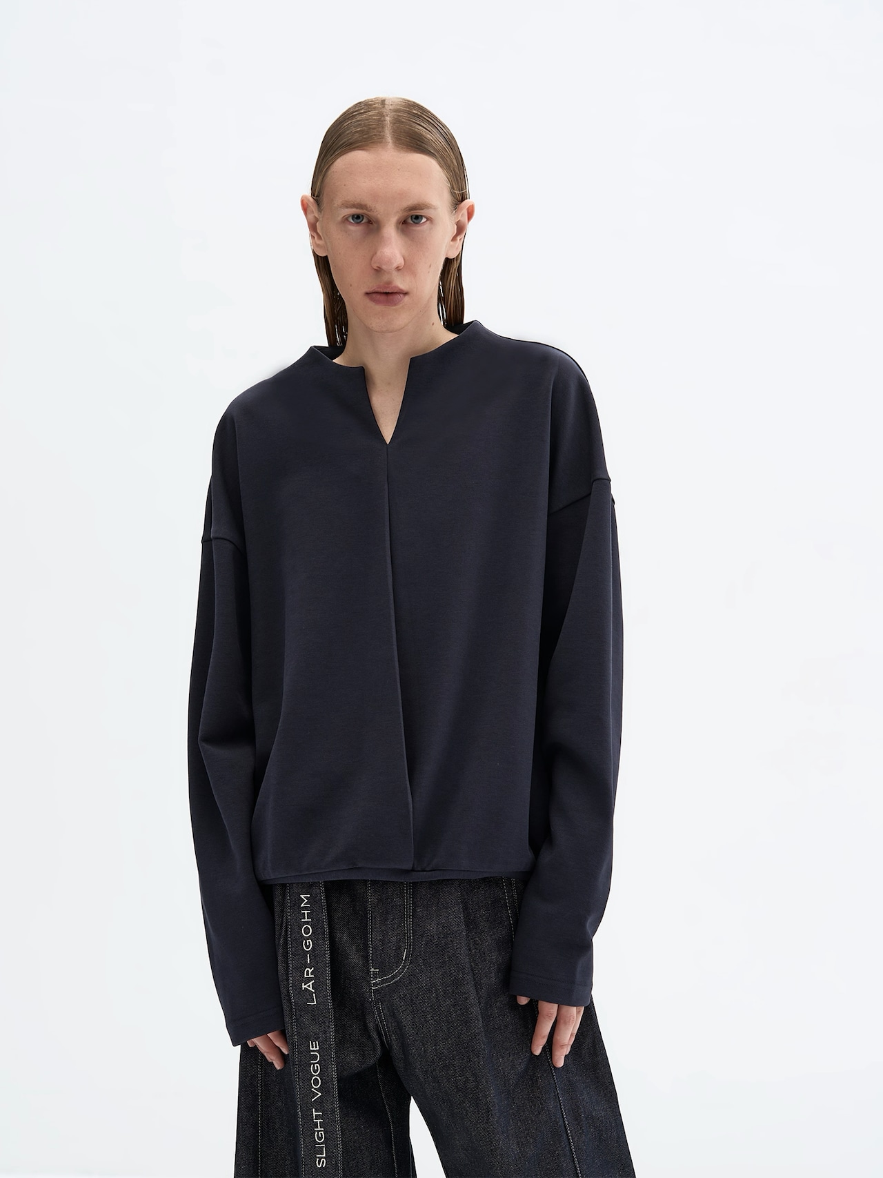 SLIGHT VOGUE Air Layer Knit Top