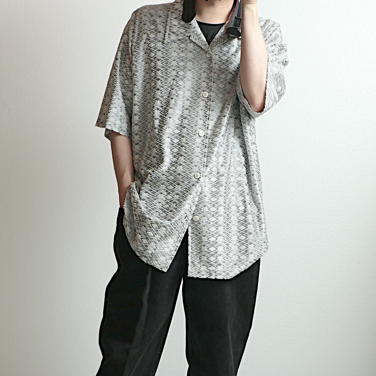 turbulence 総柄 ジャカード 半袖 シャツ タグ付き 未使用