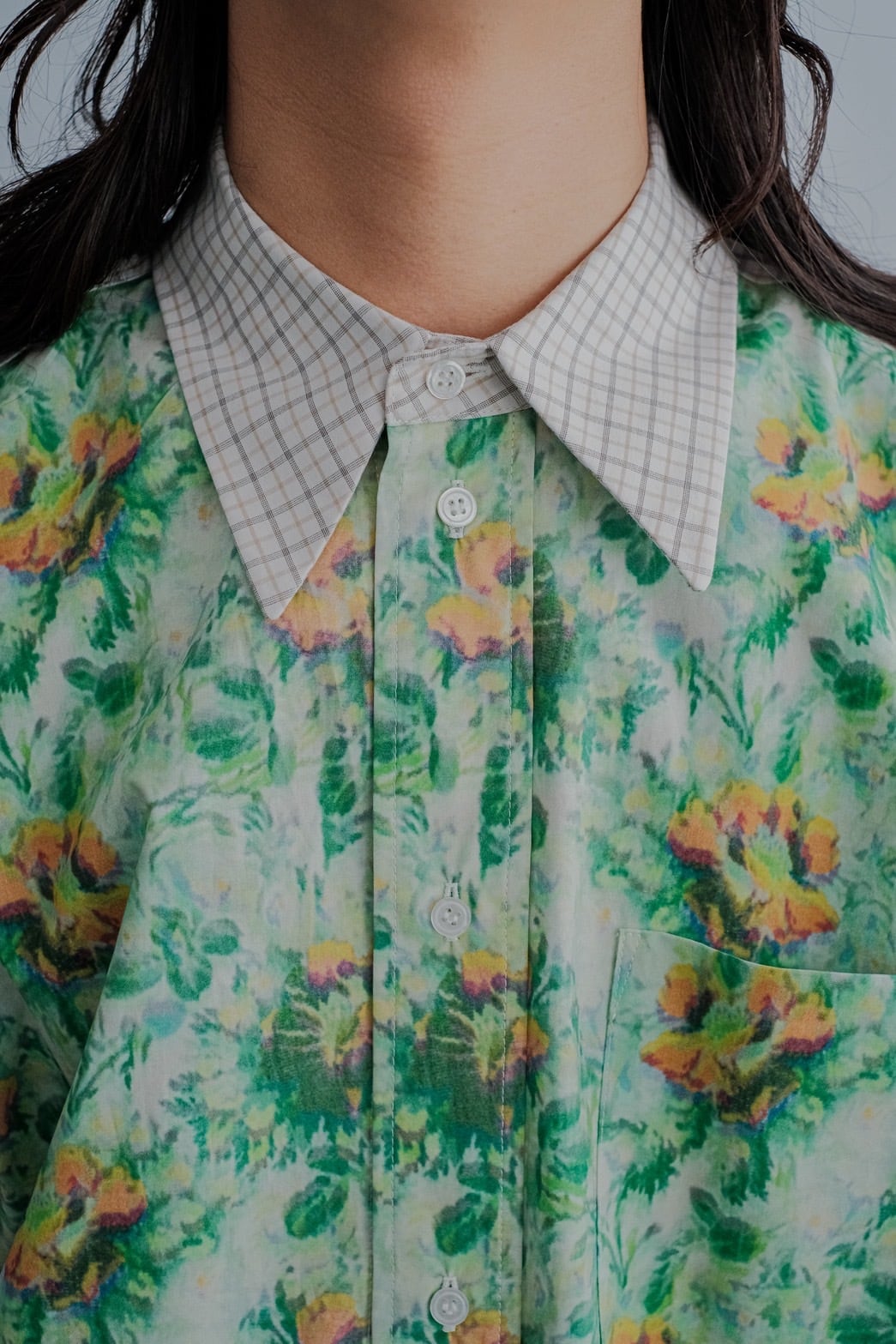 Meryll Rogge】COMBO CLASSIC SHIRT W/ FORMAL COLLAR | puzzle