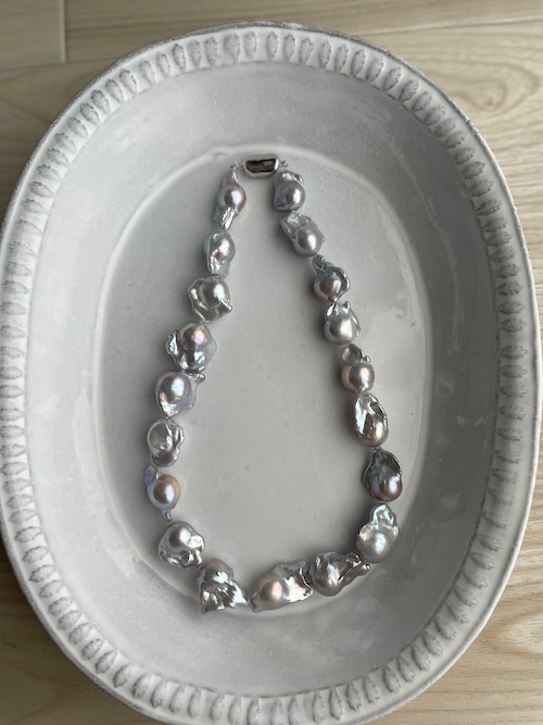 限定silver oyster baroque pearl necklace 限定silver oyster baroque pearl necklace