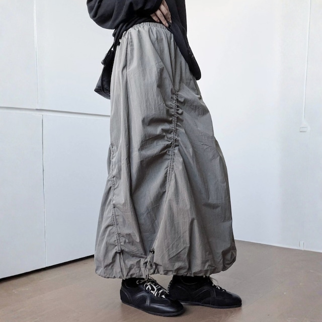 Pleated puff skirt C0300