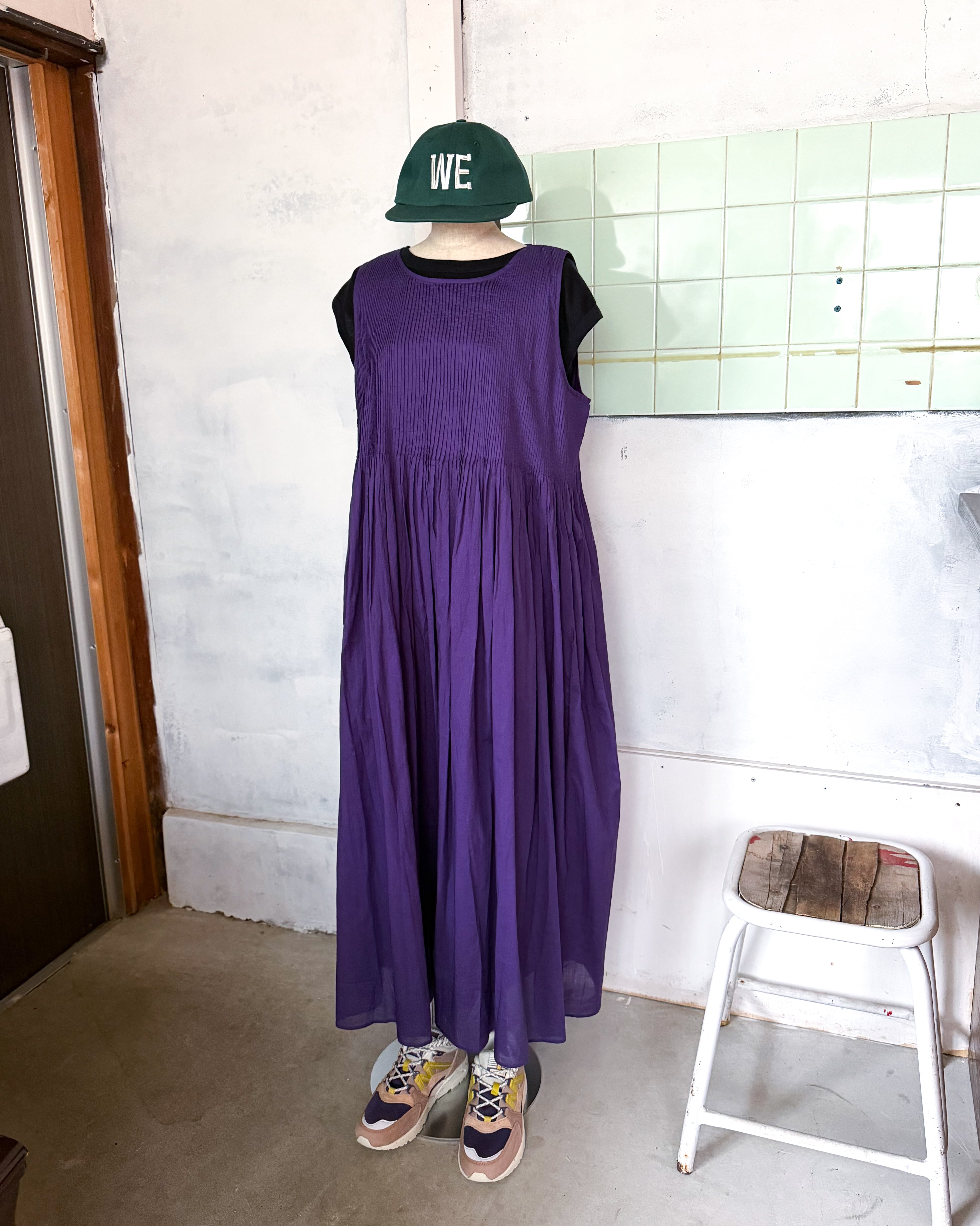 maison de soil コットンワンピース　パープル系 maison de soil | Little Warriors