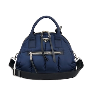 PRADA　プラダ　テスート　ボンバー　2WAY　ミニボストン　BL0881　ナイロン　ショルダーバッグ　ハンドバッグ　ネイビー　2enjde