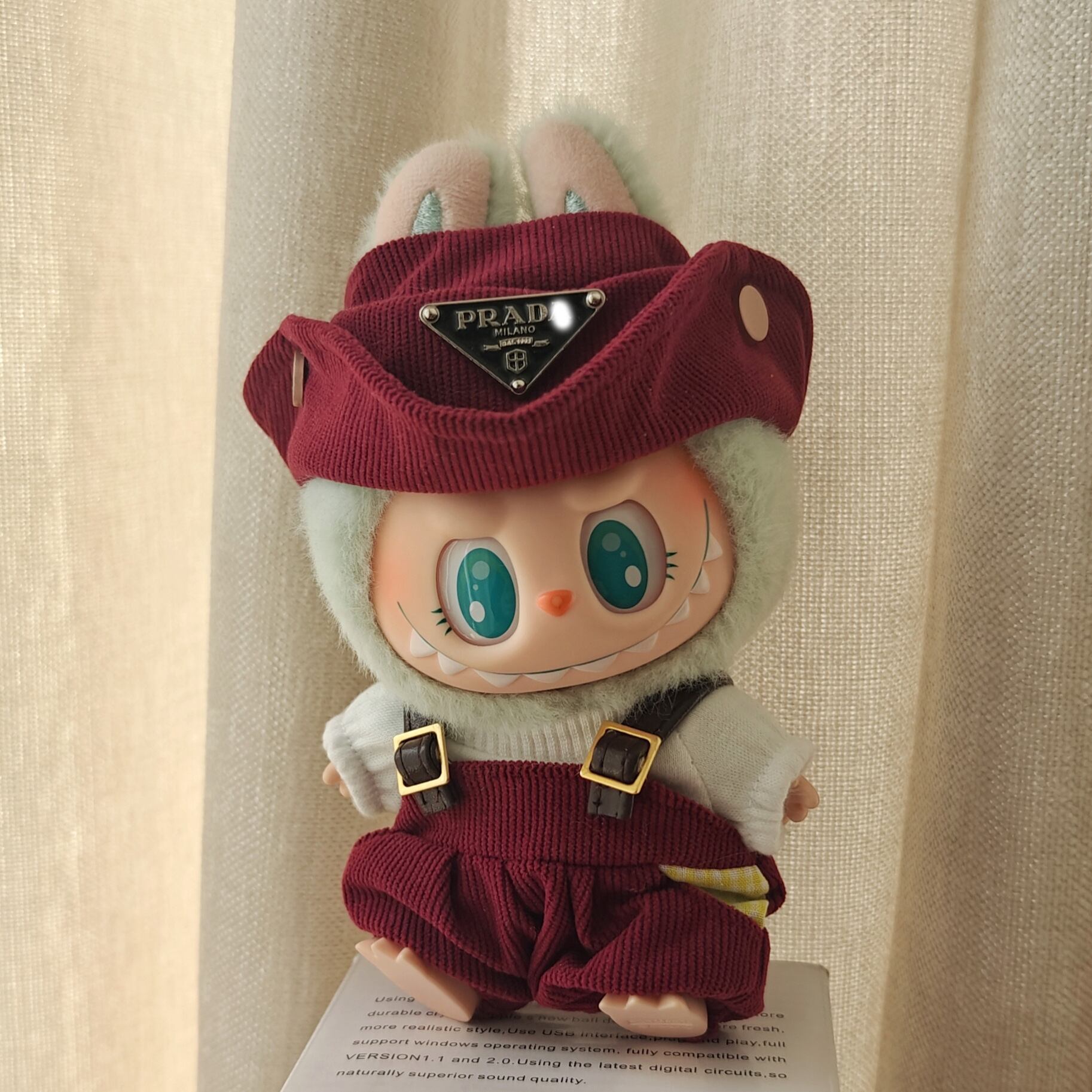 上品 オーバーオールセット!おしゃれでかわいい♡ 15cm 17cm ラブブ labubu 着せ替え おしゃれ カジュアル