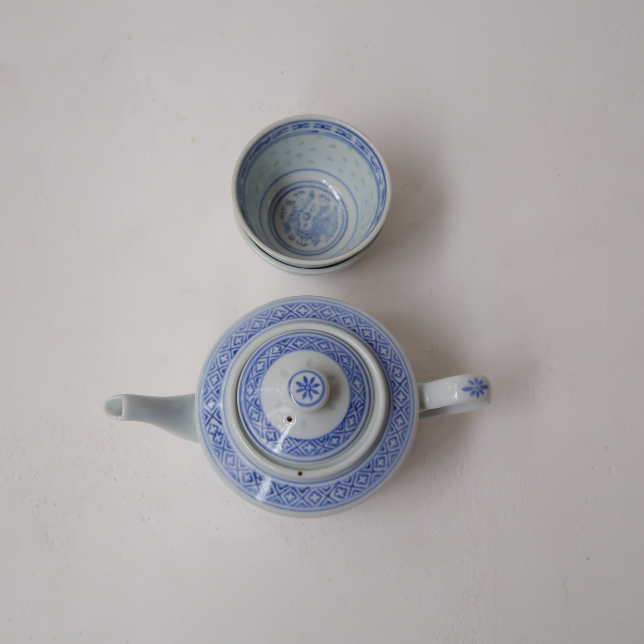 蛍手のティーポット&カップ