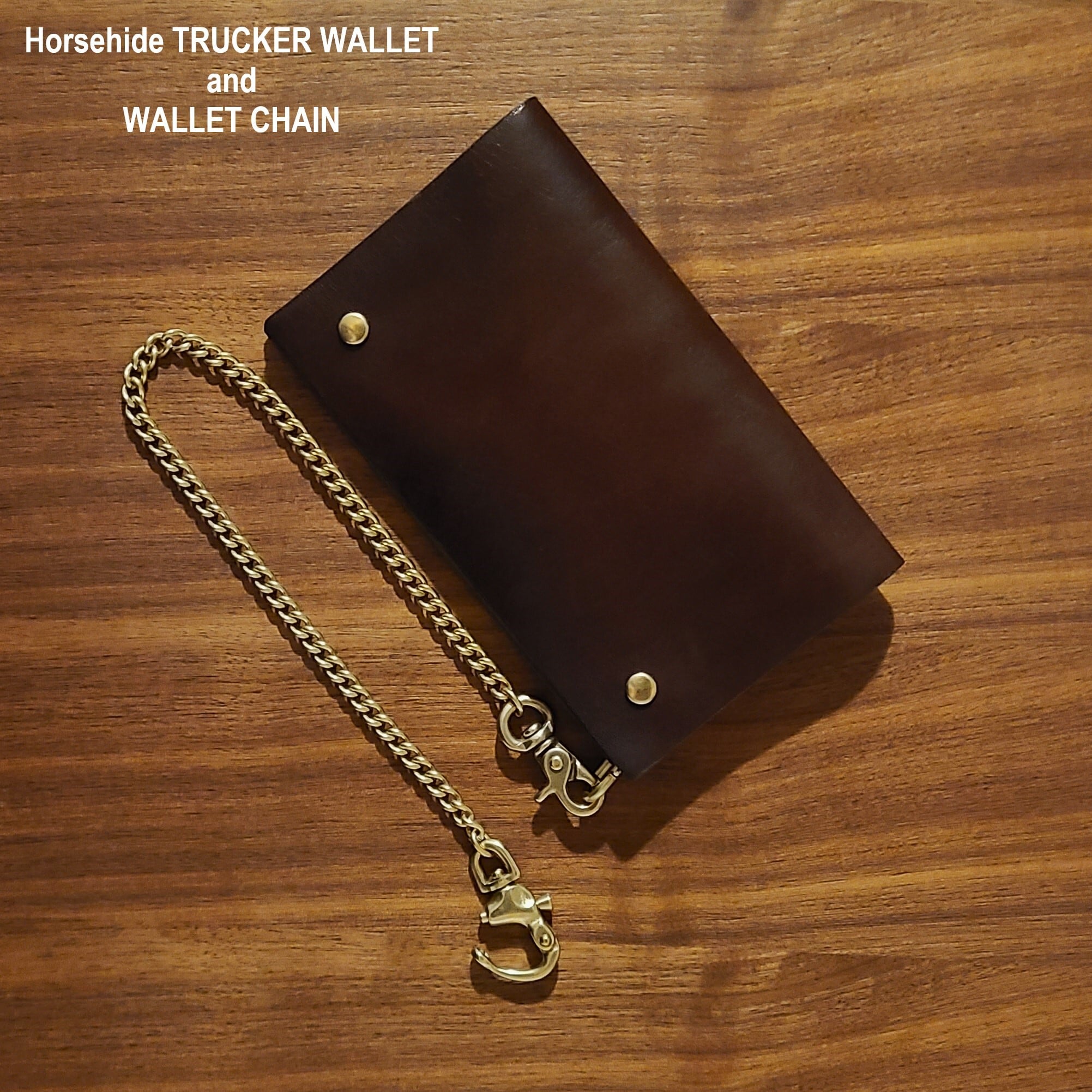 Horsehide TRUCKER WALLET and WALLET CHAIN(TDGTW-01Set-WC) | TOP