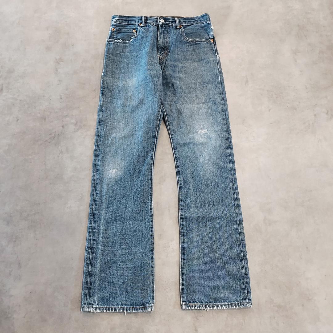 【W40 L36】Levis 501 リーバイス　ボタンフライ　縦落ち　デニム W33 L36】Levis 501 リーバイス ボタンフライ 縦落ち デニムパンツ