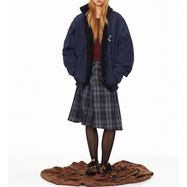 リバーシブルボアナイロンジャケット 2col   R01231