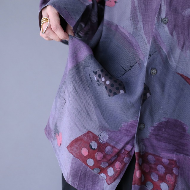 poison coloring art full pattern over silhouette shirt