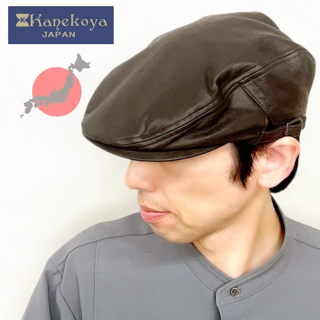 レザー ハンチング 牛革 ハンチング帽 メンズ レザー 本革 おしゃれ 40 
