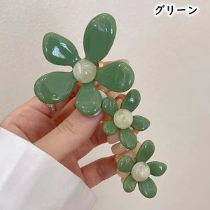 フラワー ループヘアアクセサリー M 6col 250301