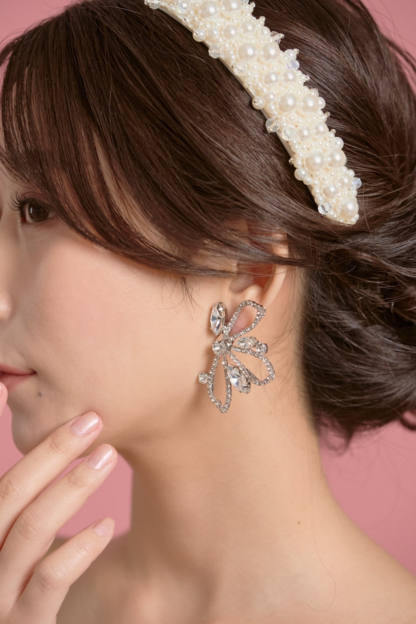 Elizabeth Bower】Mari Statement Stud シルバーイヤリング