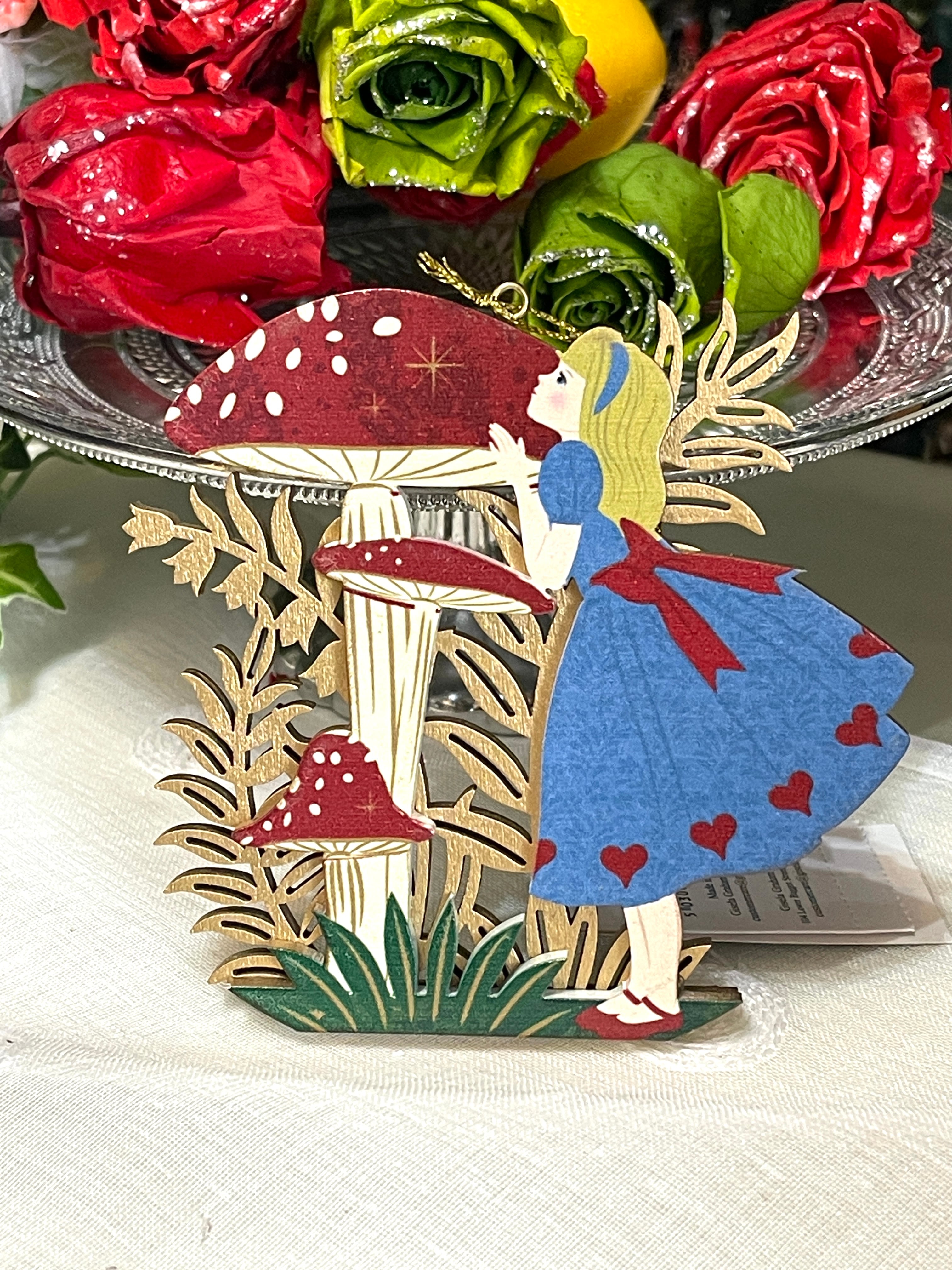 ◆2025新作◆アリス◆オーナメント◆木製◆不思議の国のアリス『GISELA GRAHAM』LONDON◆◆英国