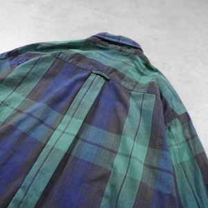 90s NAUTICA plaid shirt L 古着