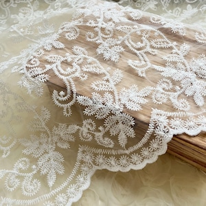 【1個】24時間限予約販売♪フラワーレース布 ホワイト