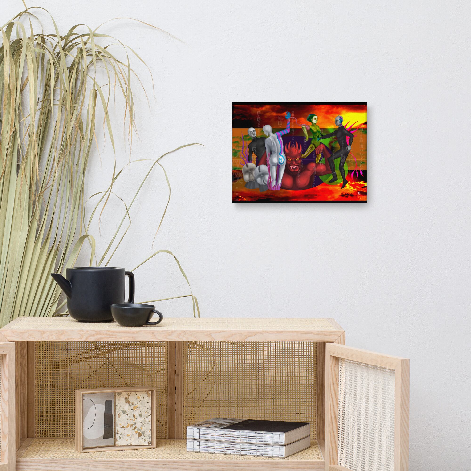 《瞼》/プリントキャンバス/30×41cm/(12×16インチ)