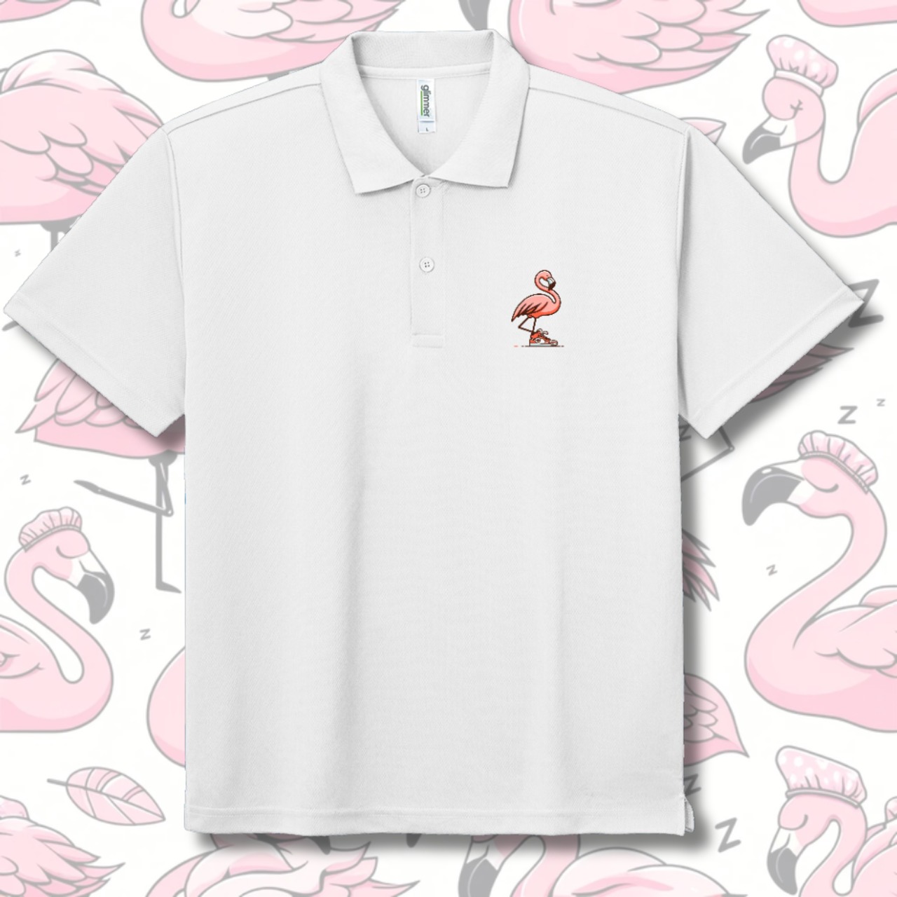 Polo-shirt-one point-フラミンスニーカー 4116