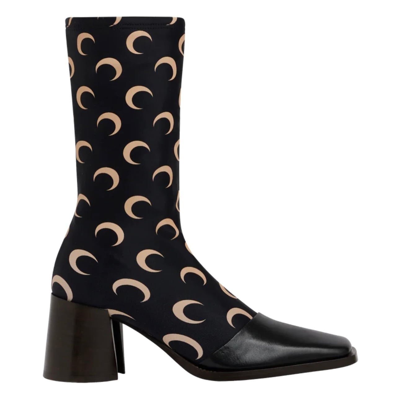 MARINE SERRE】REGENERATED ALL OVER MOON JERSEY ANKLE BOOTS | AYIN