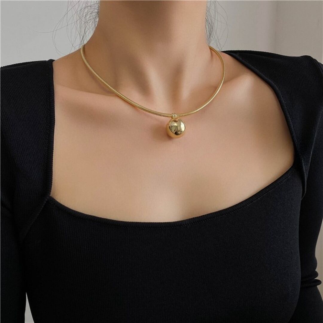 Korean style multi-purpose metal choker necklace(2color) V2145