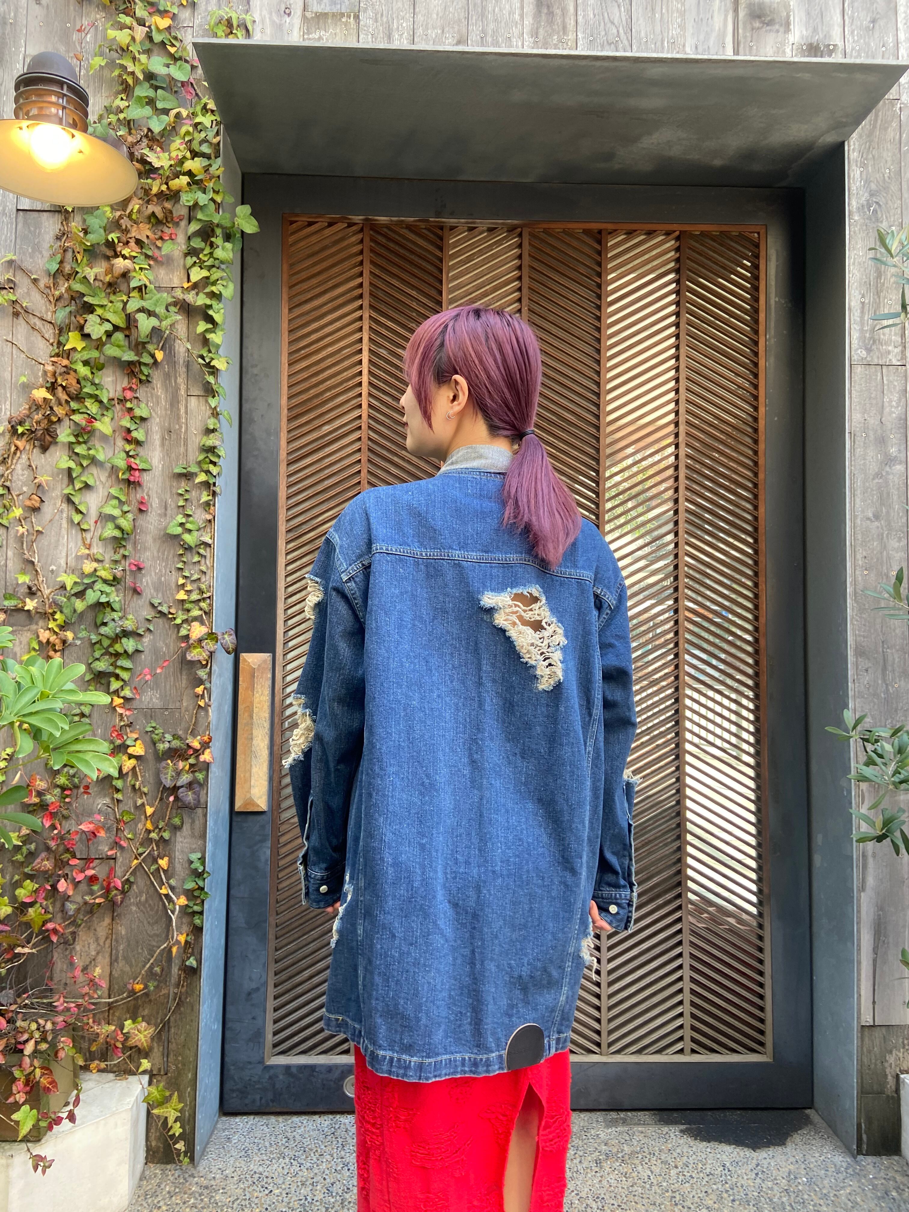 25SS】BELPER ベルパー / DENIM BOWTIE BLOUSE / デニムボウタイ