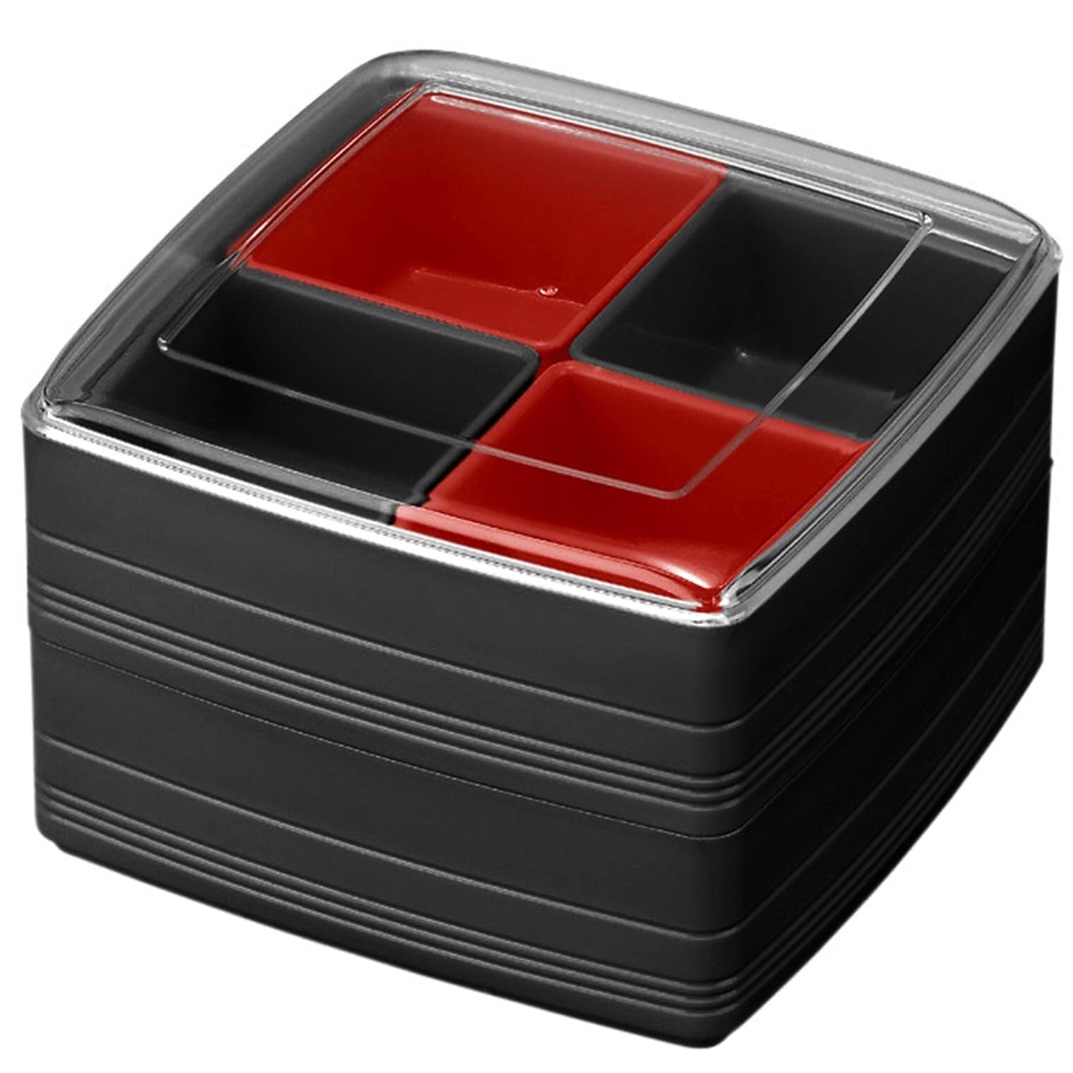 重箱 おせち 三段重 木製扇面花丸松竹梅蒔絵 溜内朱 6.5寸 20cm 漆器