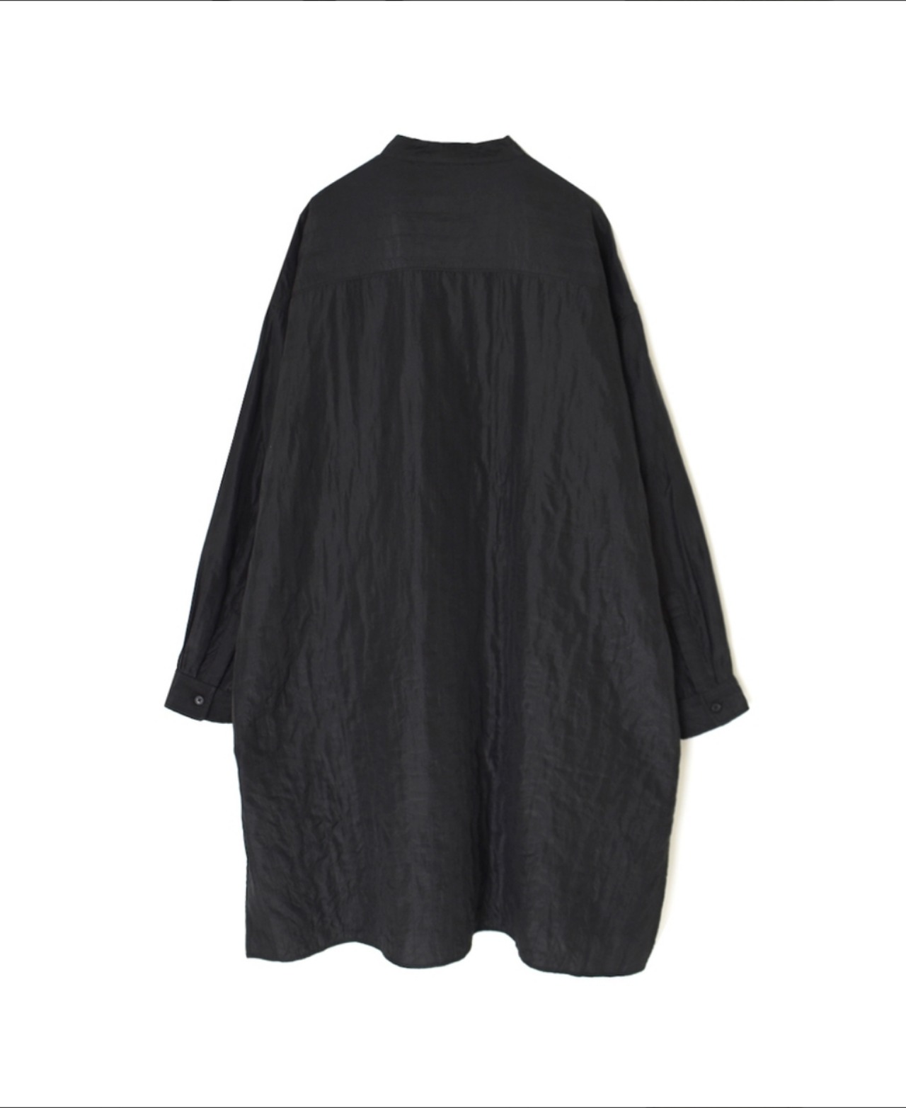 11月中旬入荷予定：maison de soil (メゾンドソイル) STITCHED BANGALORE SILK PLAIN BANDED COLLAR SHIRT