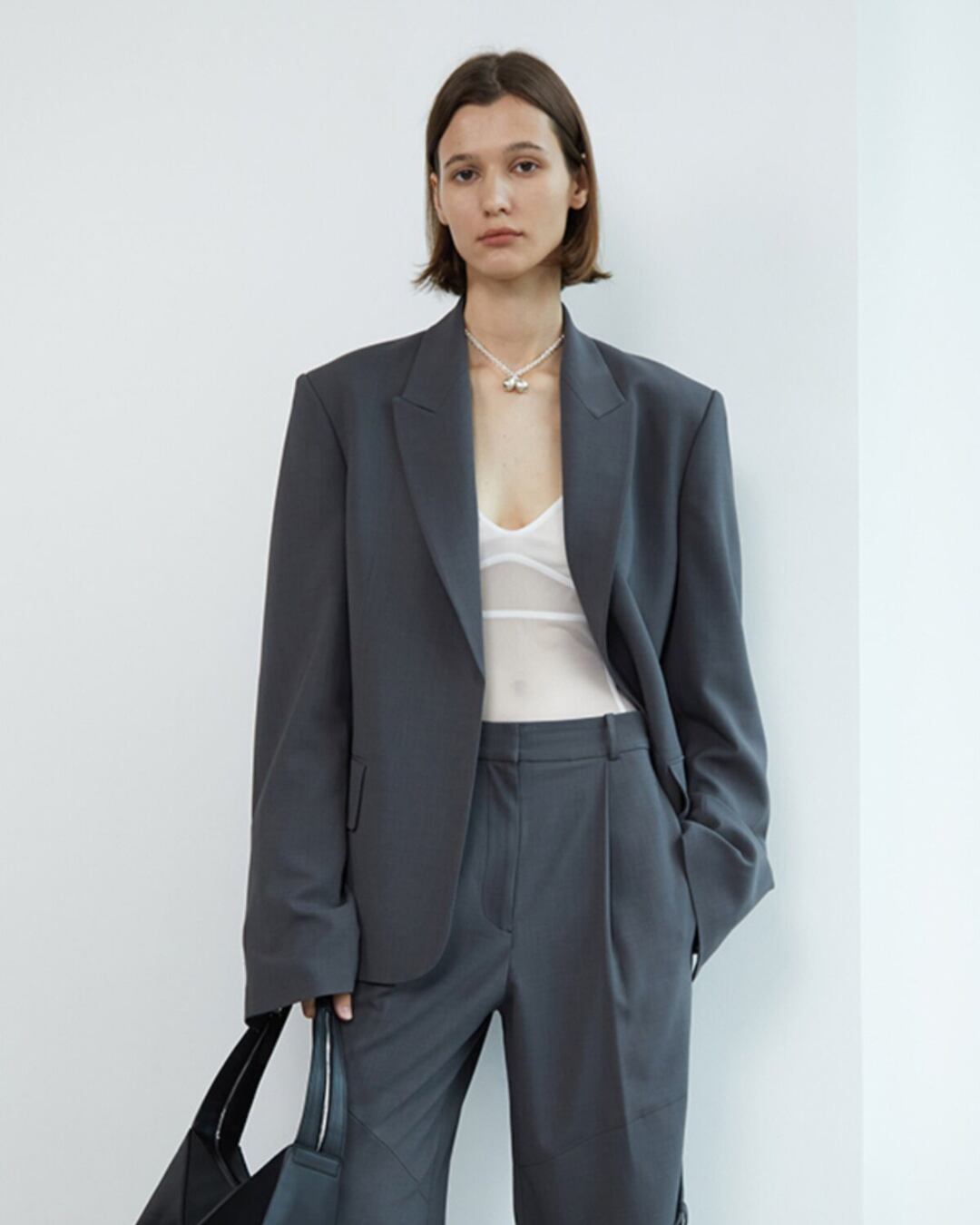 Clean Line No-Button Blazer