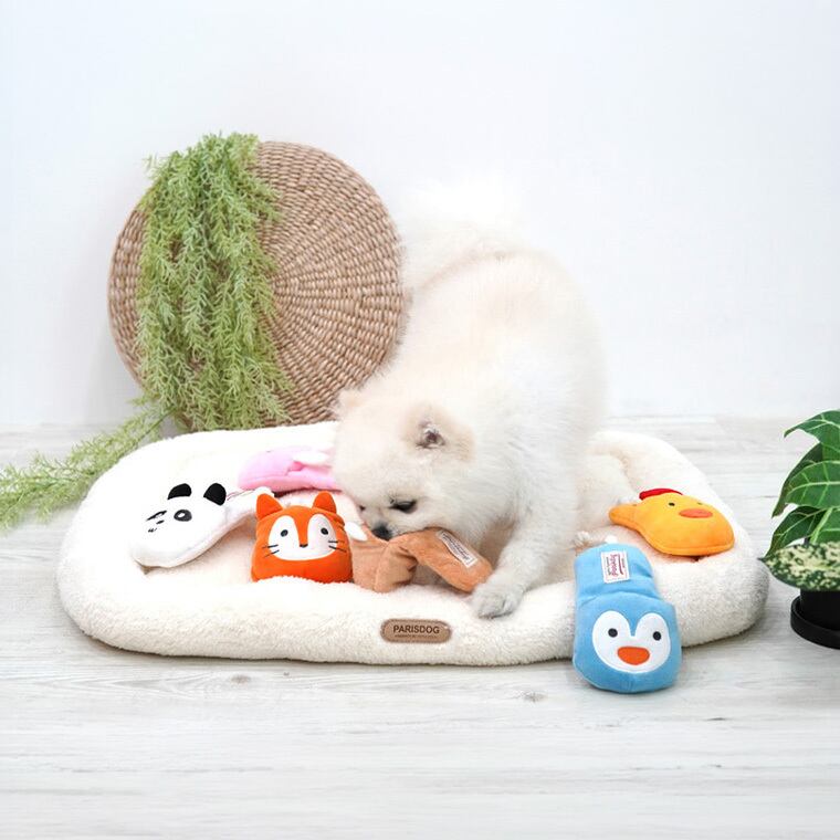 snack pocket slipper toy 6color / 犬 おもちゃ ノーズワーク おやつ隠し 噛む ロープ 知育玩具 わんちゃん おも ちゃ トイ 楽しい 留守 犬 ストレス解消 韓国 ペット用品 小型犬 中型犬