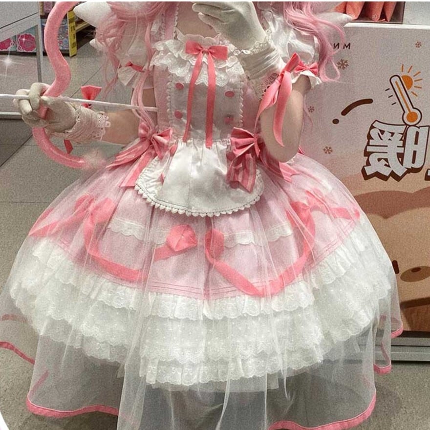 アイドル衣装 スカートカバー レース コンカフェ衣装 イベント ピンク