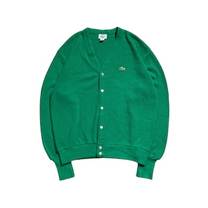 LACOSTE used acryl knit cardigan