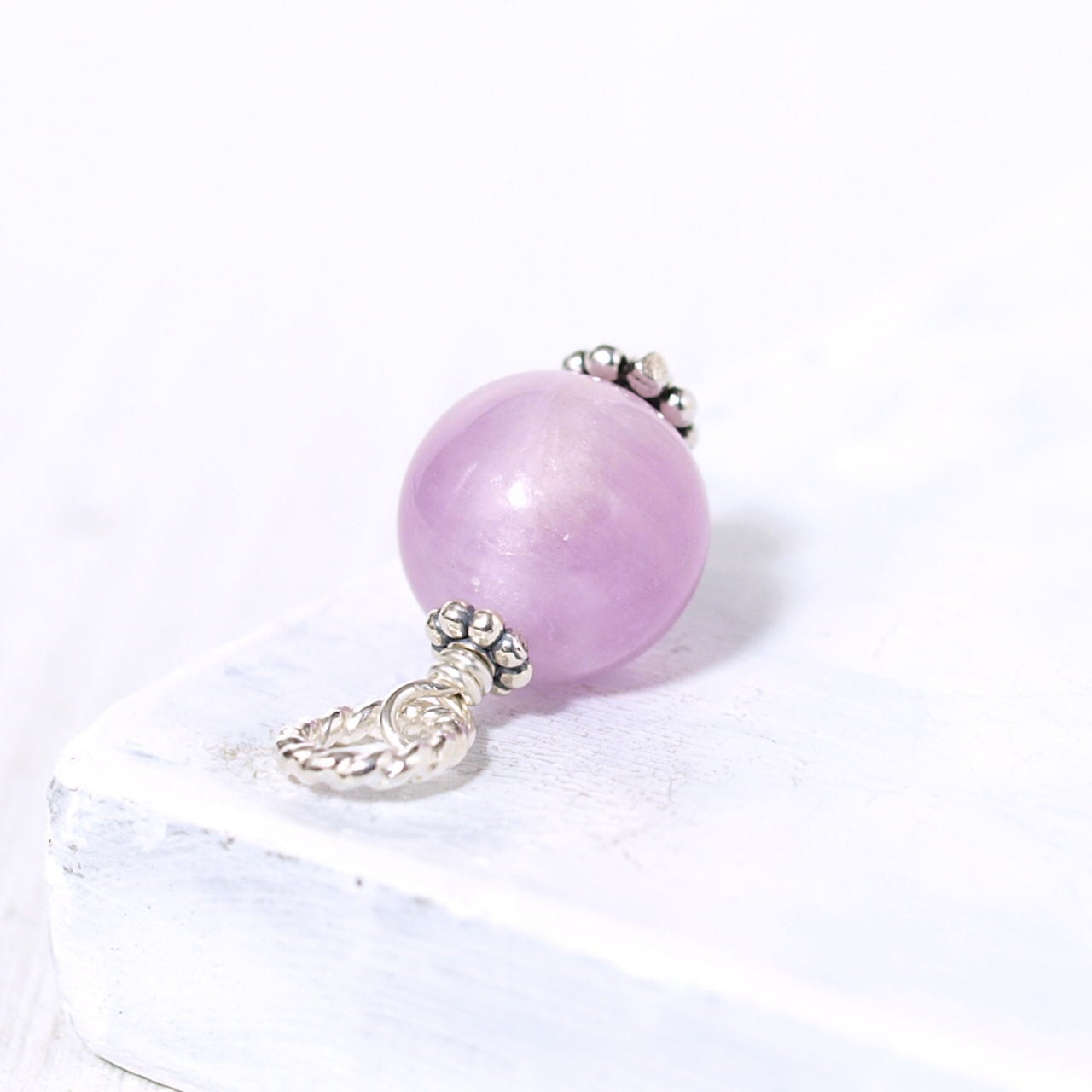 ペンダントトップ ジュエリー クンツァイト ペンダント Handmade