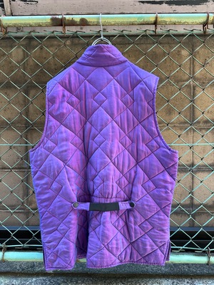 iridescent padded silk vest