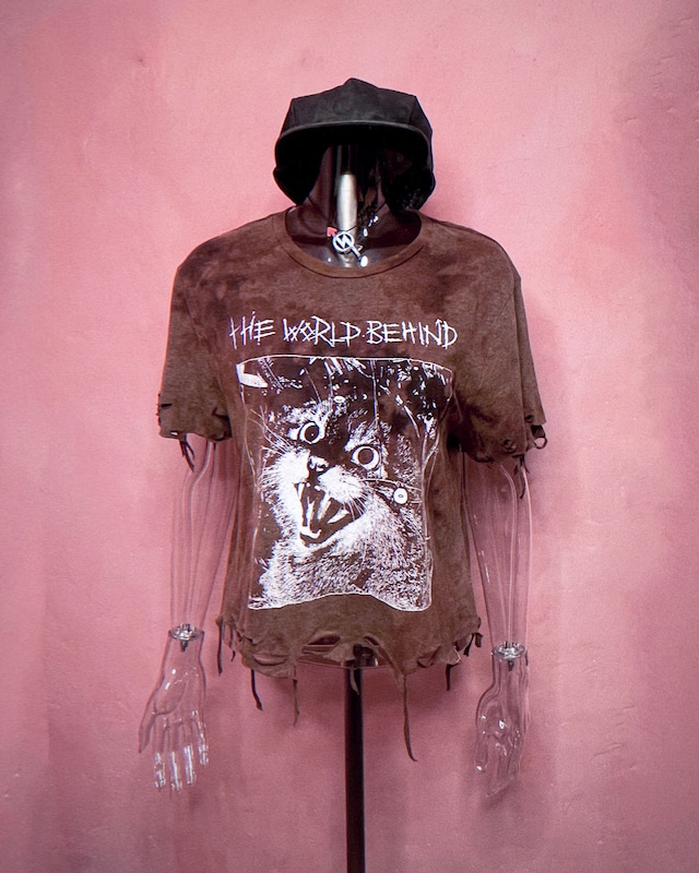 Custom Bleach Tee[Screaming Cat]