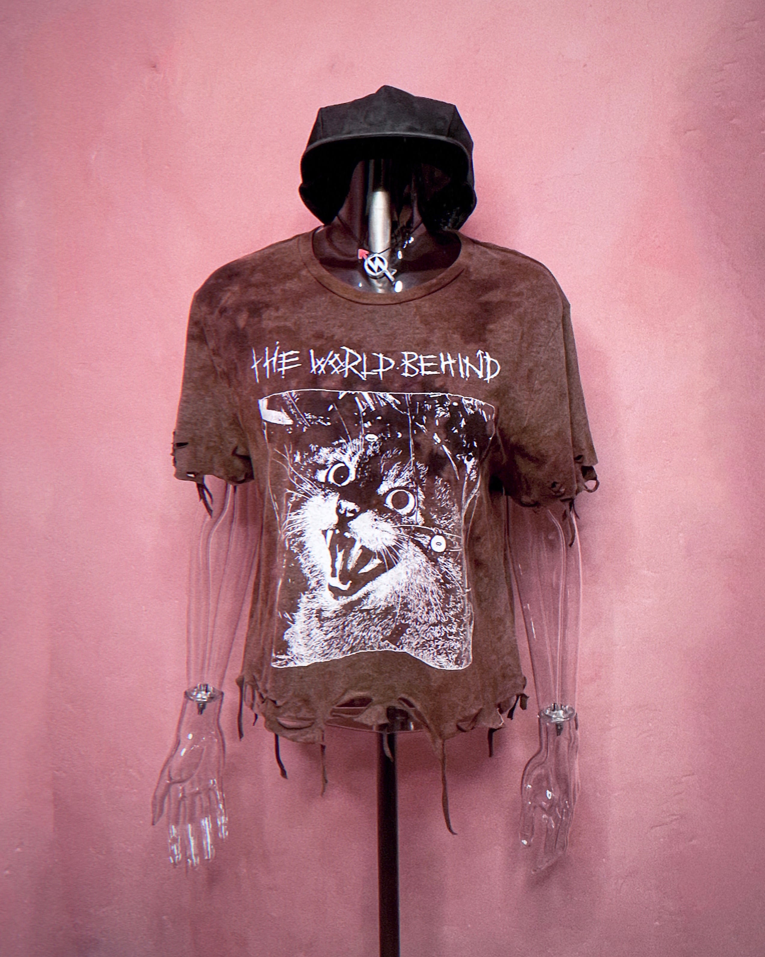 Custom Bleach Tee[Screaming Cat]