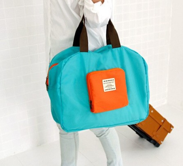ポータブルデザイン折りたたみポリエステル収納袋旅行ハンドバッグ