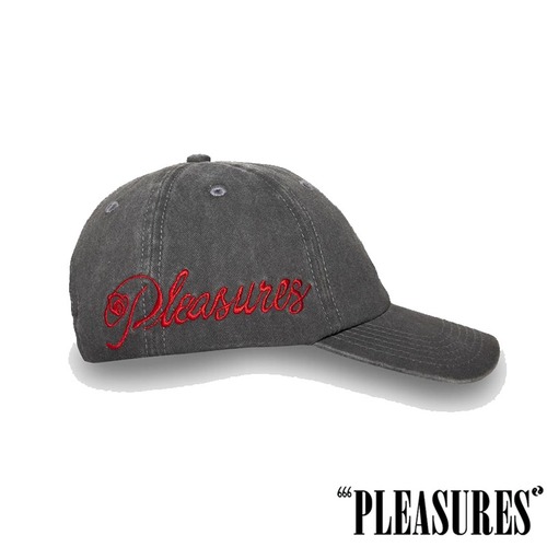 【PLEASURES/プレジャーズ】SCRAWL POLO CAP キャップ / BLACK / HOL25-13840 セール対象外