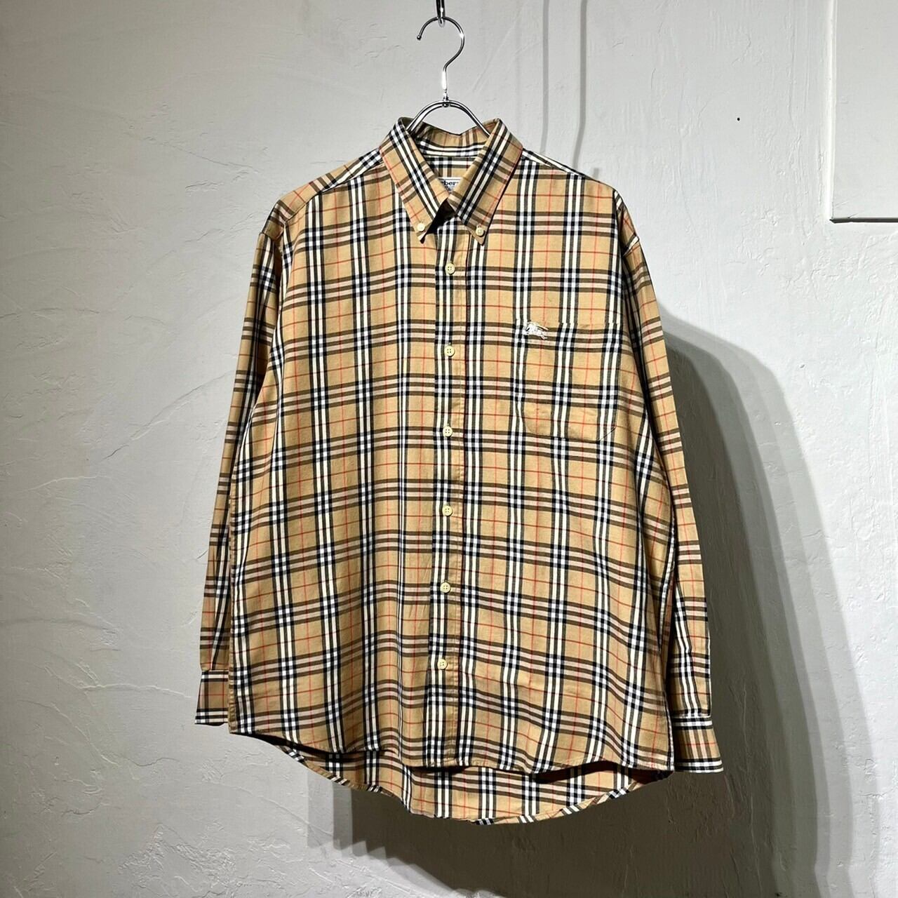 90s BURBERRY Nova Check Shirt ENGLAND製