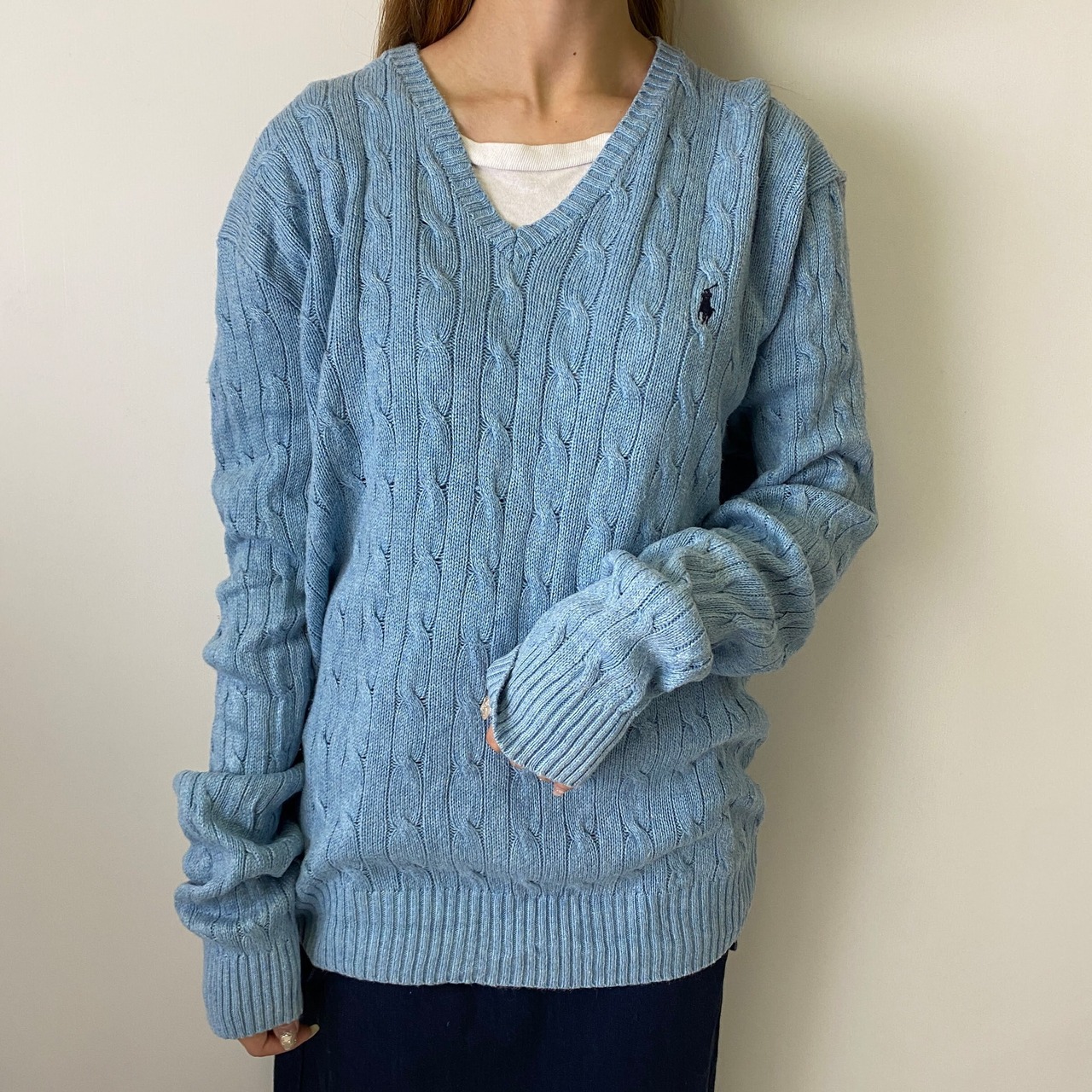 Polo by Ralph Lauren ポロバイラルフローレン ケーブル編み シルク 