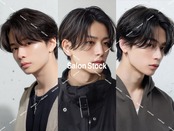 【メンズ】センターパート