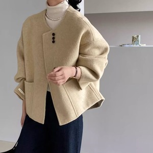 collarless design jacket m0398