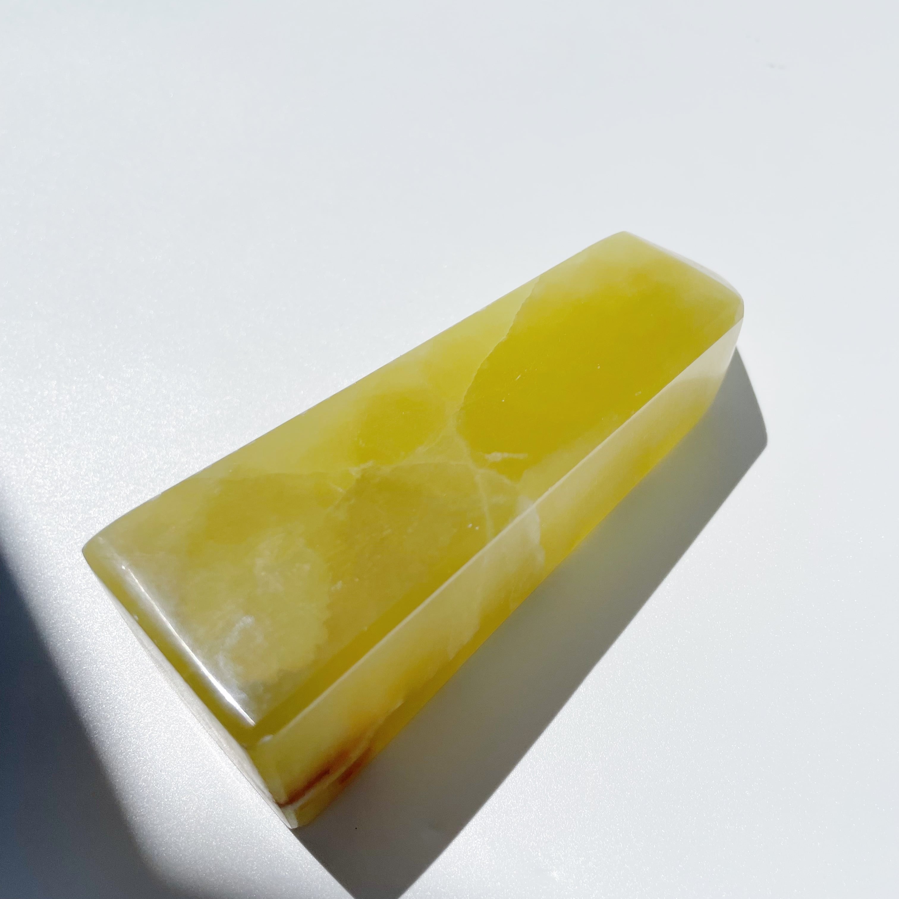イエローカルサイト タワー型05◇Yellow Calcite◇天然石・鉱物