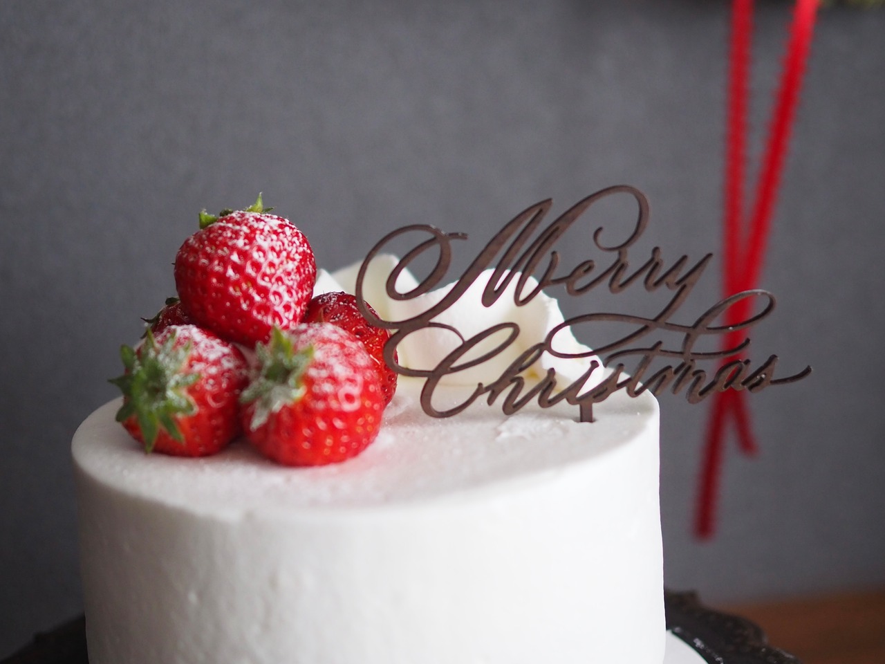 【クリスマス2025】カリグラフィークリスマスケーキトッパー（木目調MDF）