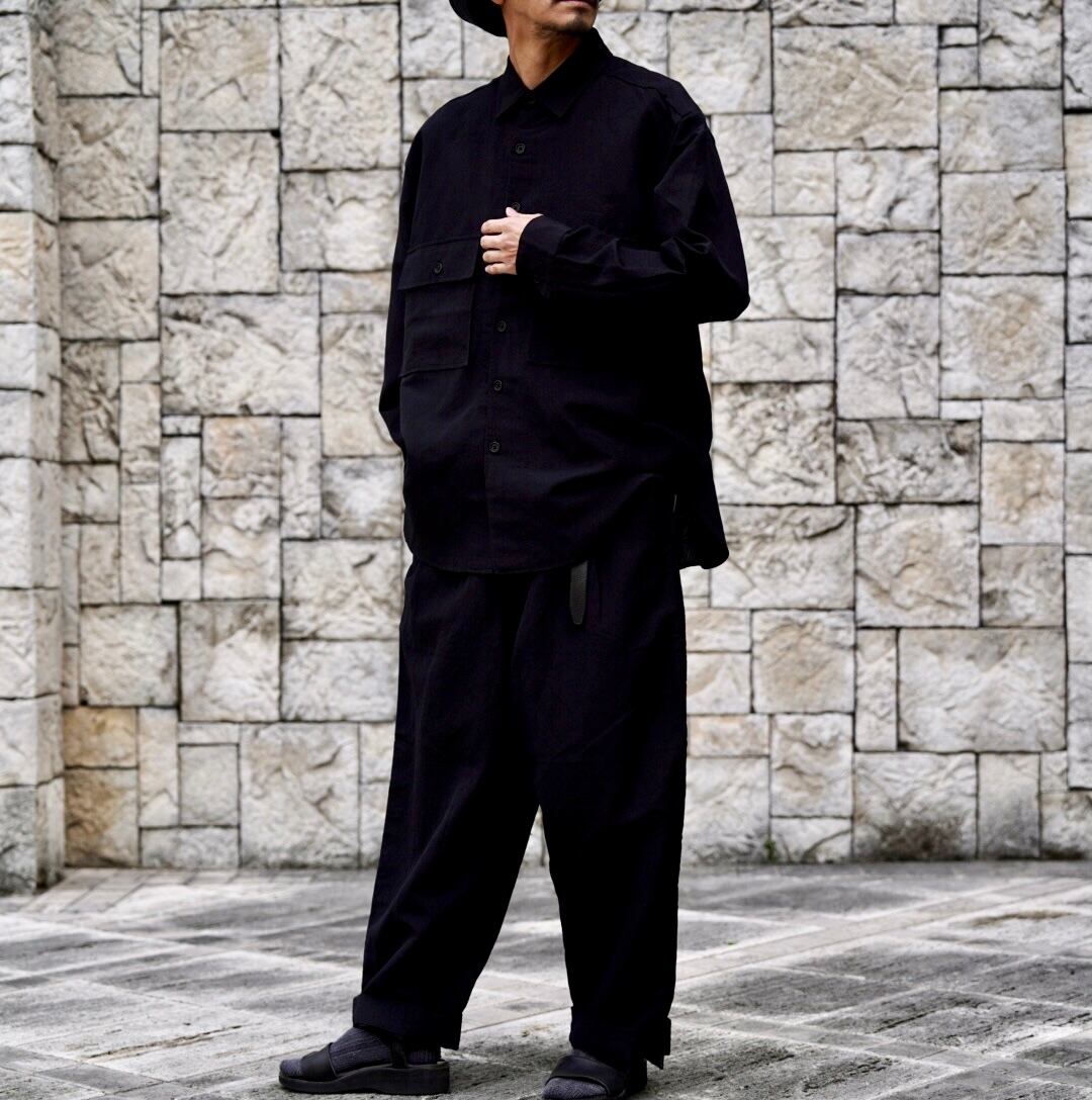 EVAN KINORI(エヴァン キノリ) / Big Shirt Tropical Wool/Linen 