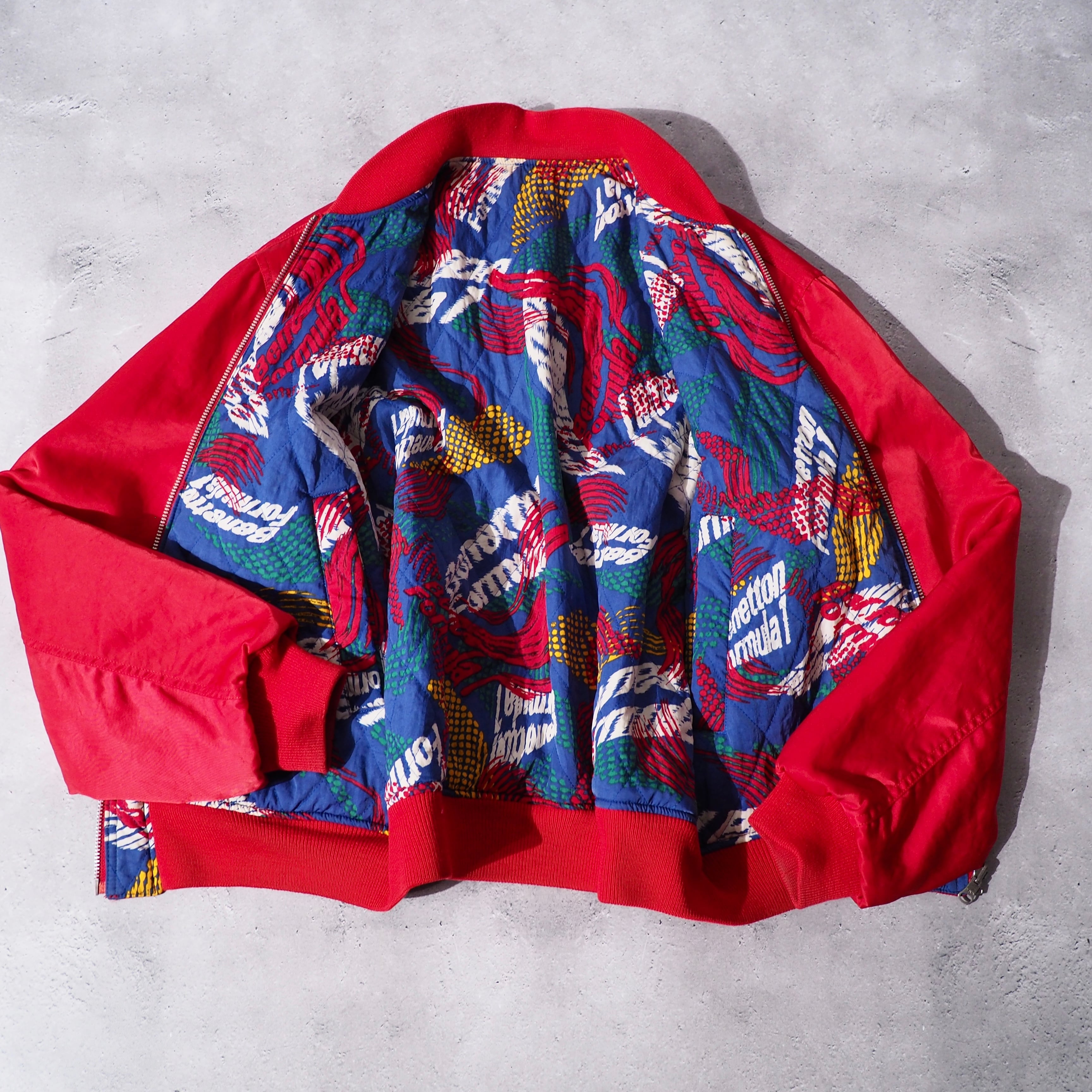 1990s ” Benetton Formula 1 ” 2way Reversible vintage loose MA_1 flight jacket